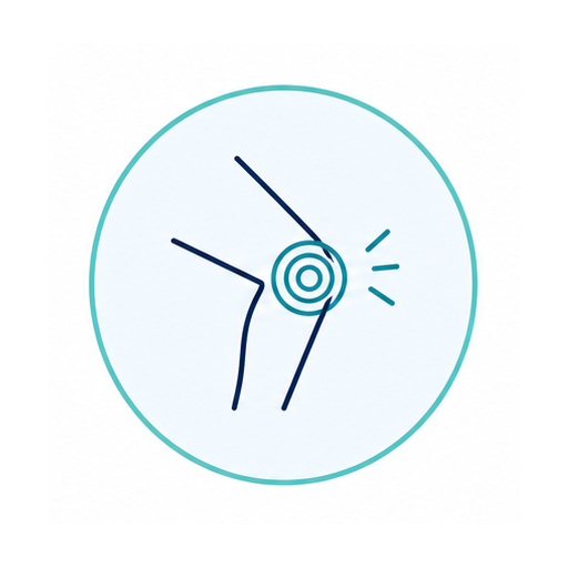 Knee pain treatment icon
