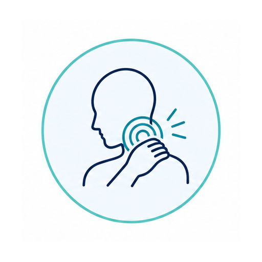Neck pain treatment icon